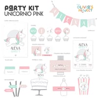 Image 1 of Party Kit Unicornio Pink