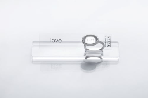 Image of "Love" silver ring with rock crystal · AMOR ·