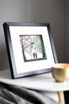 Framed Papercut Picture of a Couple Walking in the Forest 
