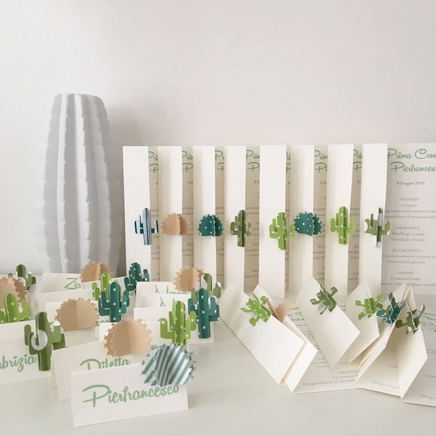 Segnaposti e Menù - cactus