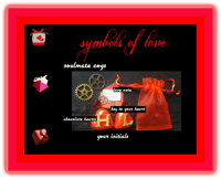 Symbols of love in a box