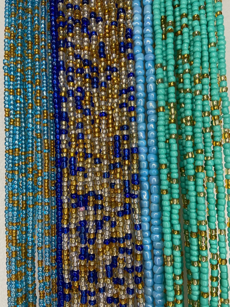 Image of Blue Tie on Waistbeads Collection 