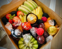 Image 2 of 6" x 6" Mini Fruit and Chocolate Charcuterie Box