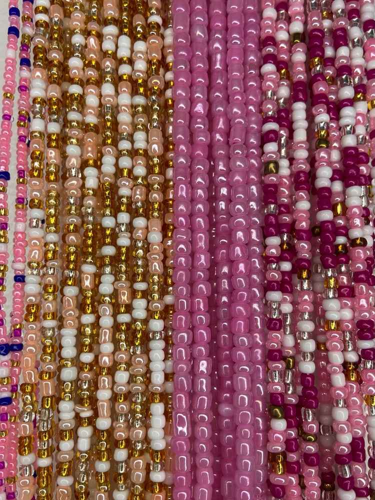 Image of Pink Tie on Waistbeads Collection 