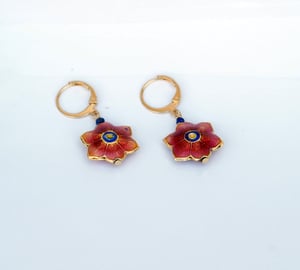 Image of Clandestine - *DERNIERE PIECE* - Boucles Fleurs Cloisonnées (-30%)