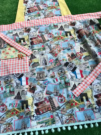 Image 2 of Adult Full  Apron, Travel Theme, Multi Color