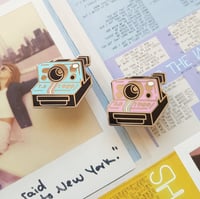 Image 1 of 1989 Polaroid Camera Enamel Pins 