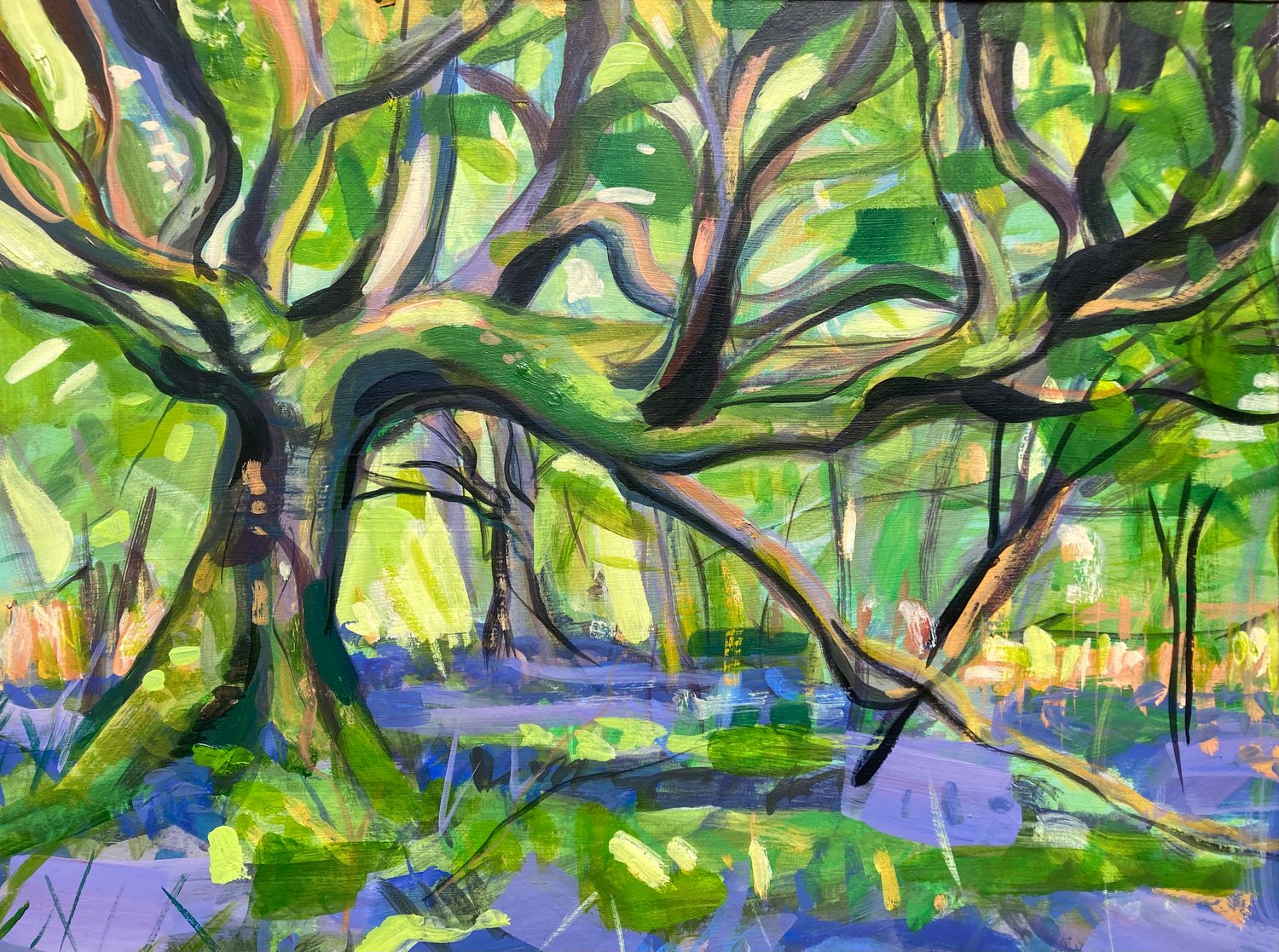 Image of Under the old Sycamore - Plein Air Study