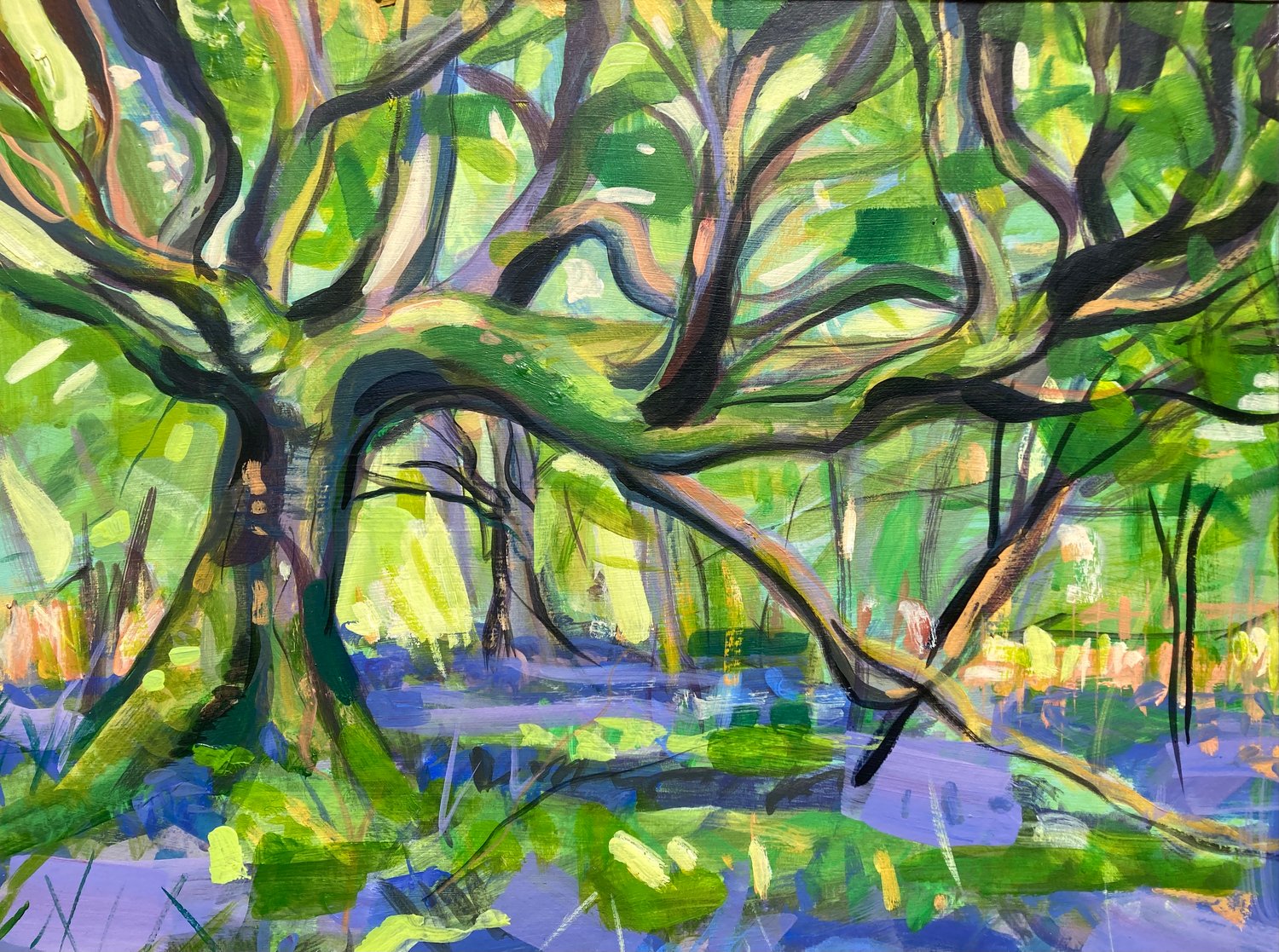 Image of Under the old Sycamore - Plein Air Study 