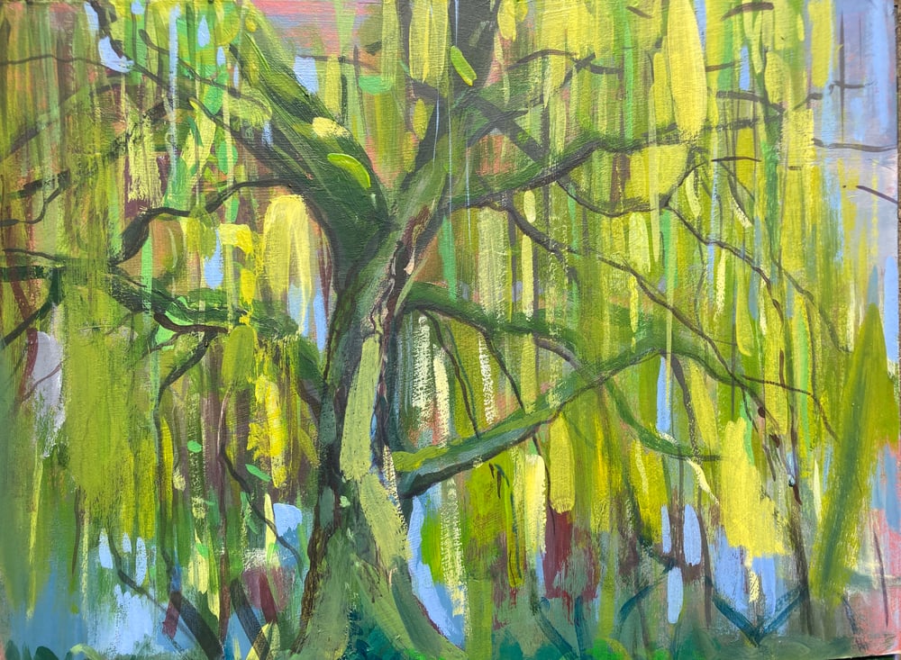 Image of Old Willow - Plein Air Acrylic Study