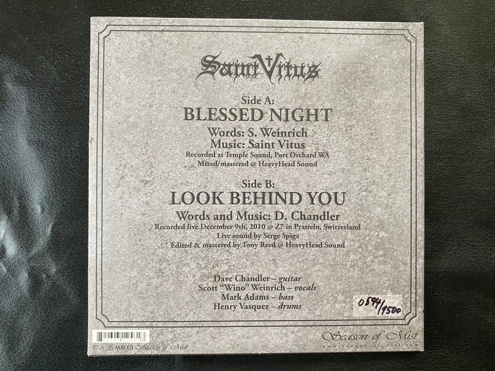Saint Vitus - Blessed Night (signed single)