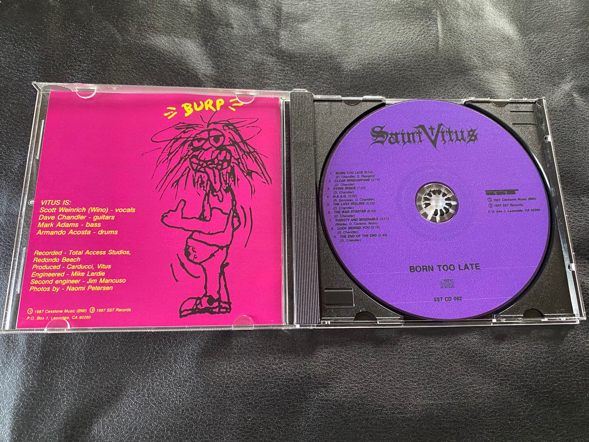 Saint Vitus - Born Too Late (signed CD) | NEW TERMS + WINO ART