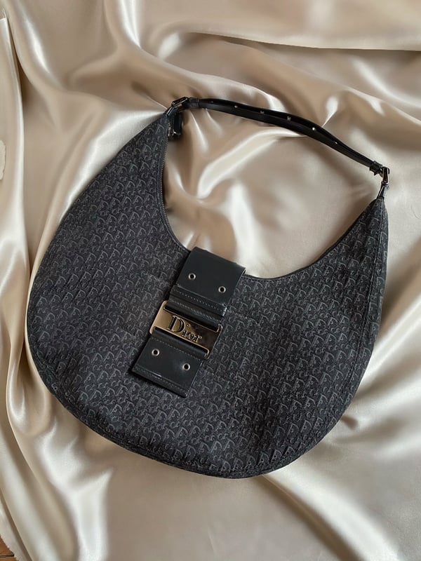 Image of Dior Black Rare Demi Lune bag 