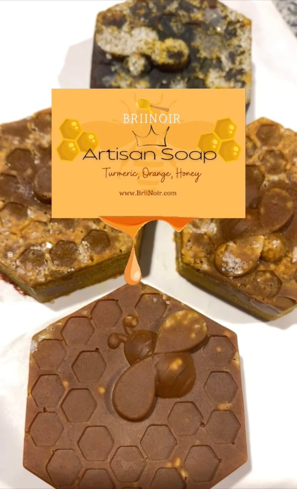 Image of ✨ Turmeric Orange Honey✨ Artisan Soap (2 bars)