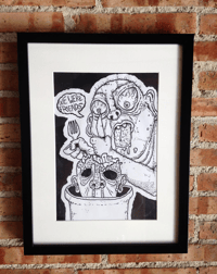 Image 1 of Ex-Friends Original Drawing (with frame)