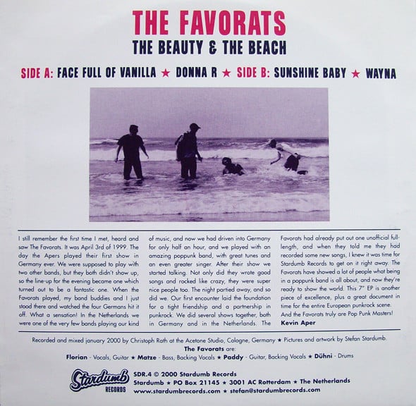 The Favorats ‎– The Beauty & The Beach (7")