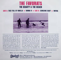 Image 2 of The Favorats ‎– The Beauty & The Beach (7")