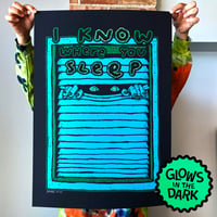 Image 1 of No Sleep Print (Glow in the Dark) 