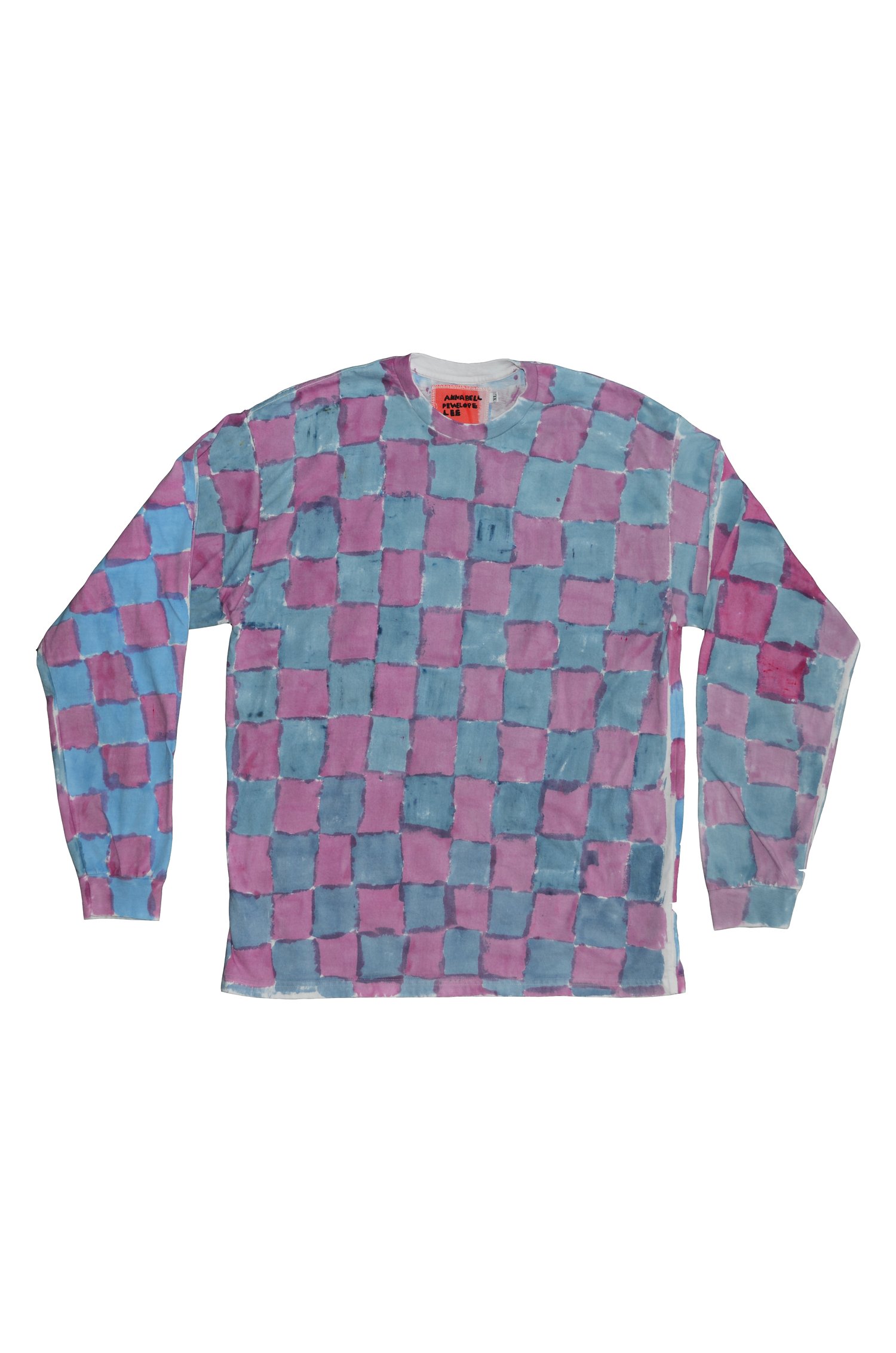 Image of peony and blue long sleeve XL