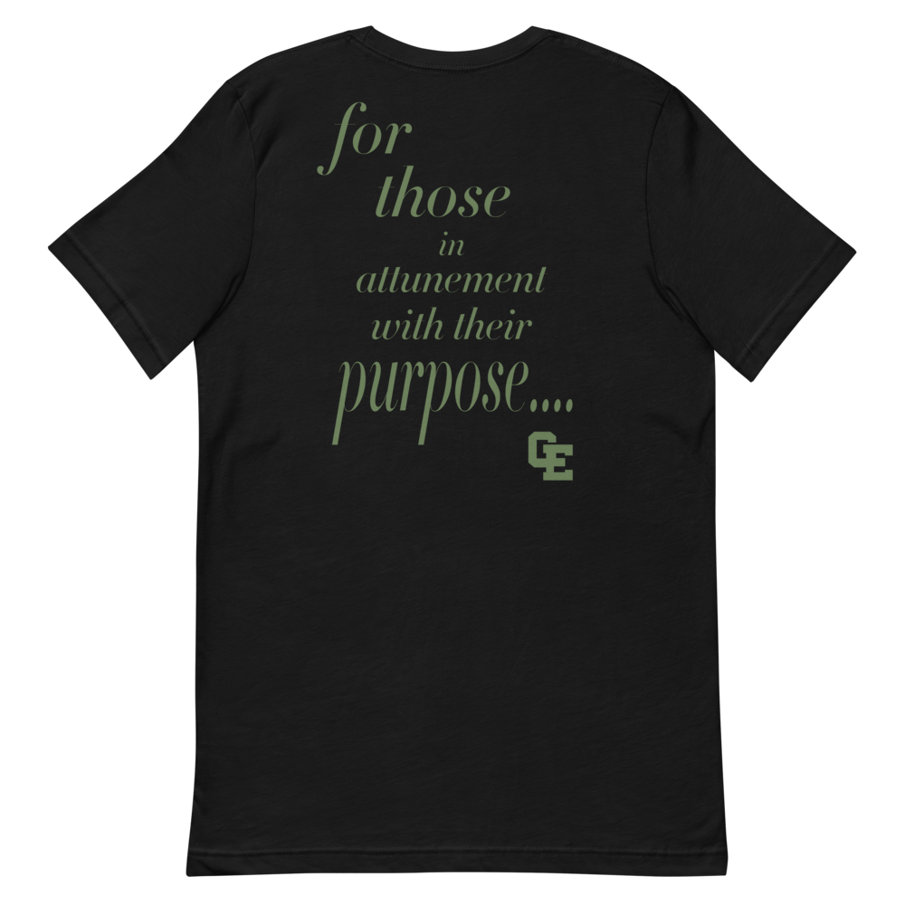 Image of GLORYERA® ATTUNEMENT CREW TEE (BLACK/ARMY GREEN)
