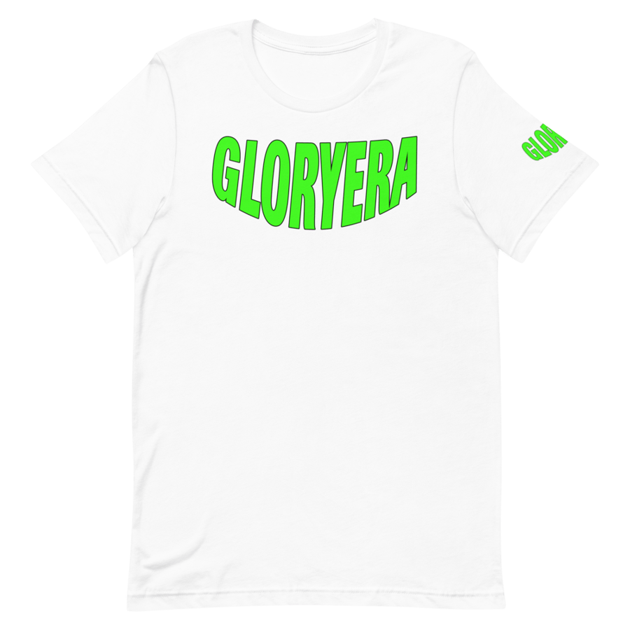 Image of GLORYERA® CREW TEE (WHITE/NEON GREEN)