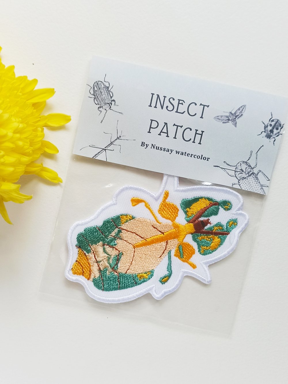 Leaf Insect Patch | Nussay Watercolor