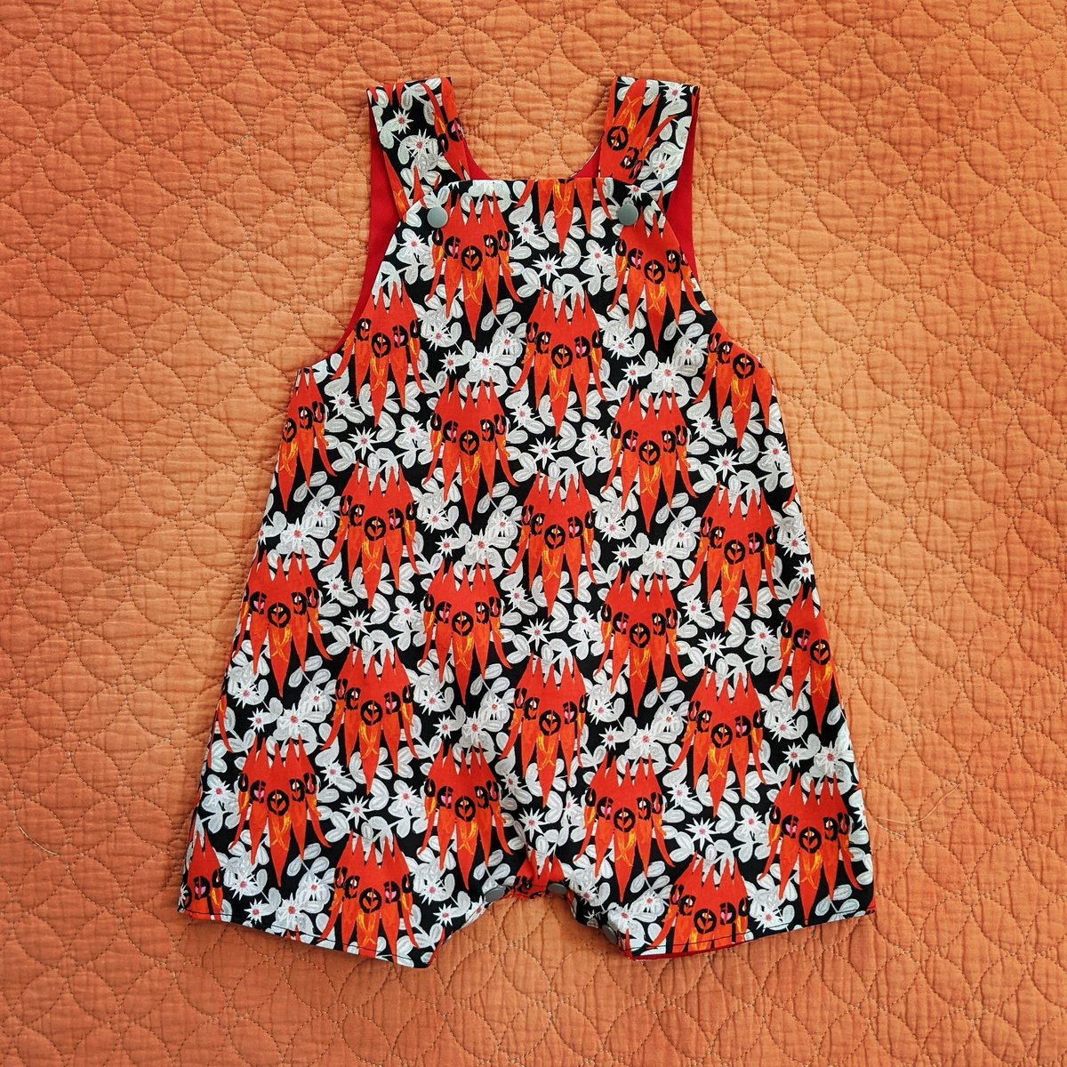 Image of Reversible Shortalls - Desert Pea