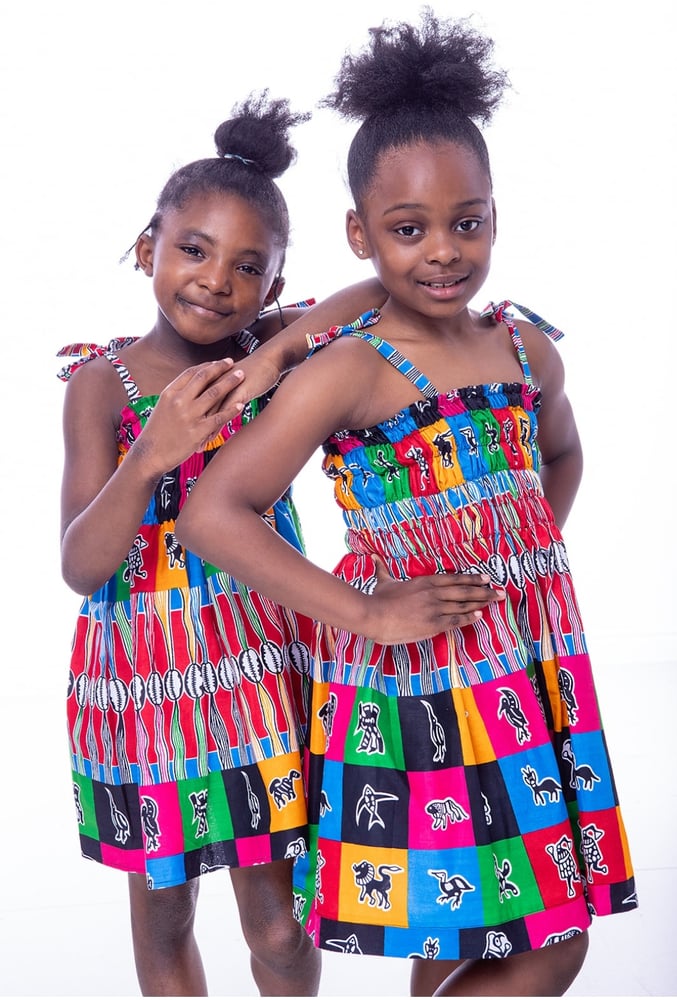 Image of Girls African print dress