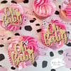 Oh Baby - glitter cupcake toppers