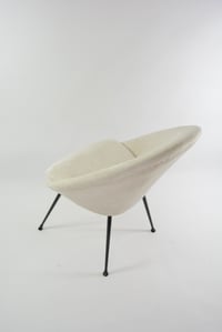 Image 3 of Fauteuil coquille ronde crème