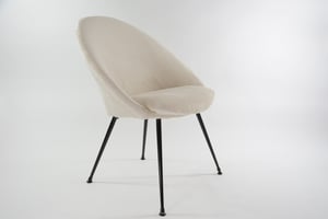 Image of Fauteuil coquille ronde crème