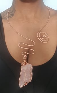 Image 2 of Copper/Rose Quartz  Crystal Choker