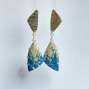 Image of Sterling silver and Azurite earrings