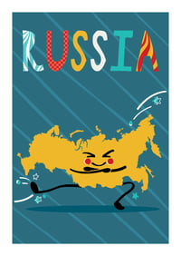 Russia Map Print