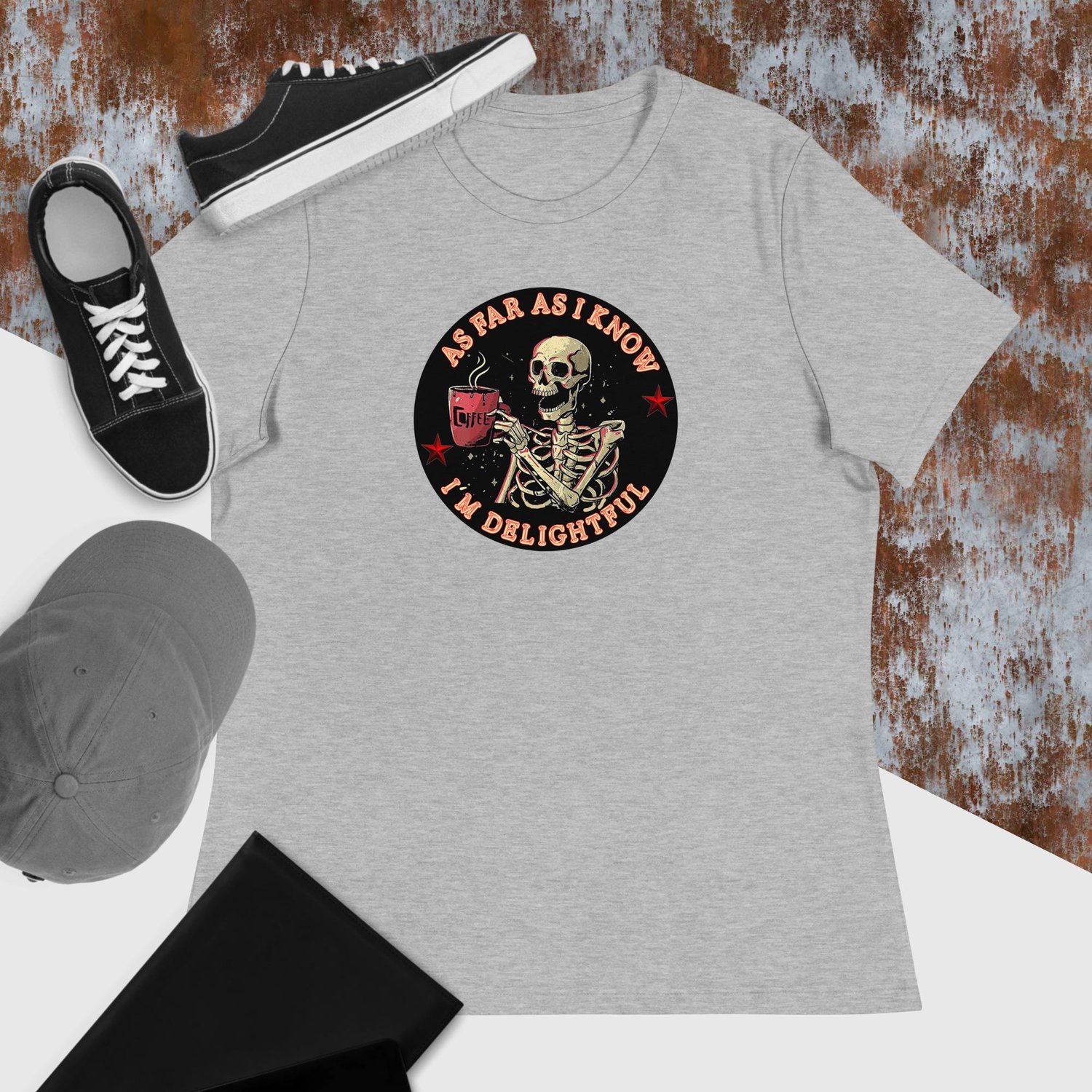 Image of as far as I know i,am delightful coffee skull tee shirt. trending. 