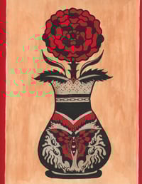 Image 1 of Butterfly Vase Painting 
