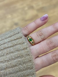 Image 5 of 18ct Victorian Tsavorite, Emerald & Diamond