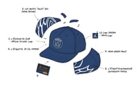 Image 7 of Casquette Snapback Paris Saint Germain x Jordan Wings Fastlane Edition Bleu Fan Version (Upcycled)