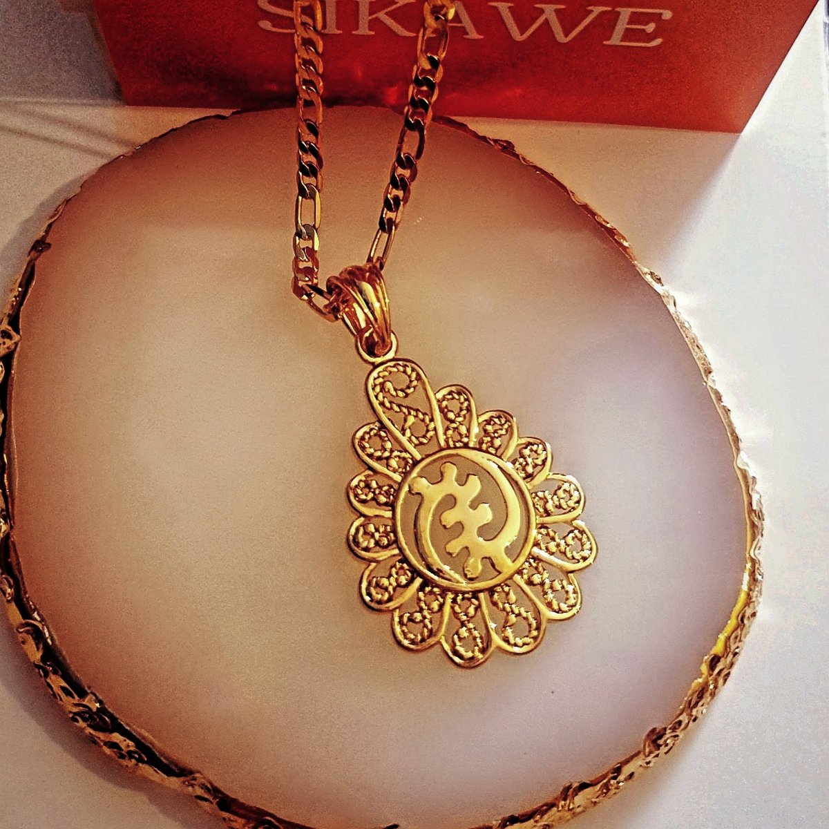 Image of GYE NYAME FILIGREE NECKLACE 