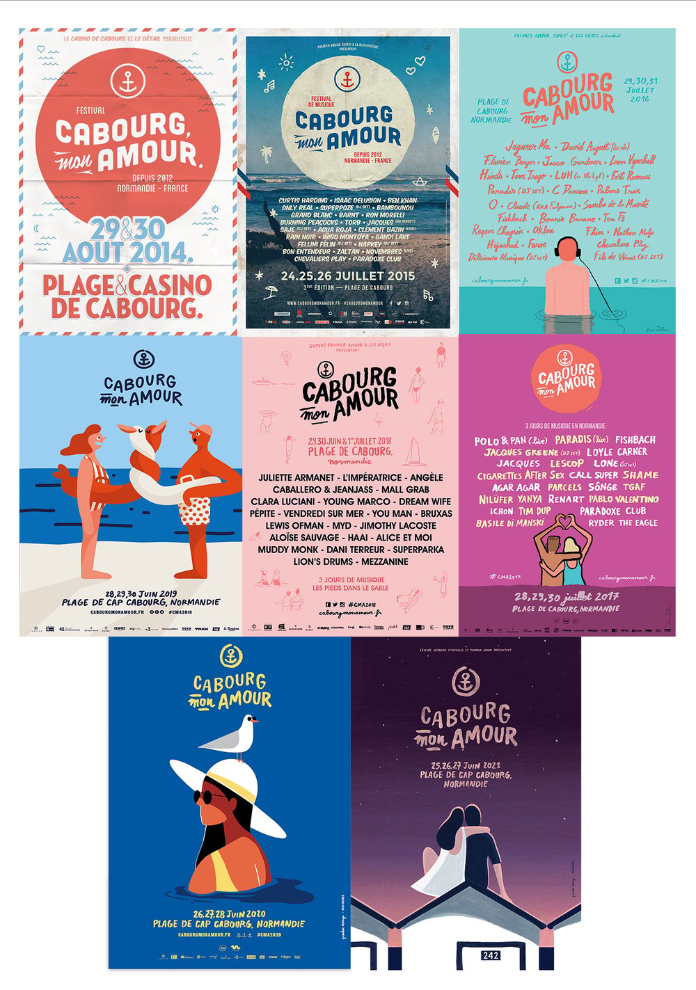 Image of Collection affiches festival Cabourg, Mon Amour