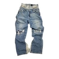 Double layered blue jeans