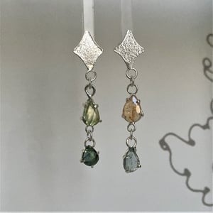 Image of Mismatched Tourmaline earrings
