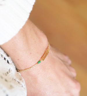 Image of Clandestine - *DERNIERE PIECE* - Bracelet Elise / Grenat rose (-20%)