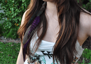Image of Purple Hair Earring