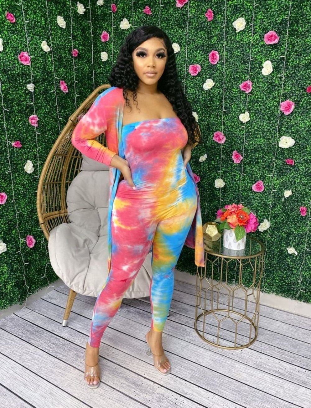 Tie Dye jumper & Dusterset