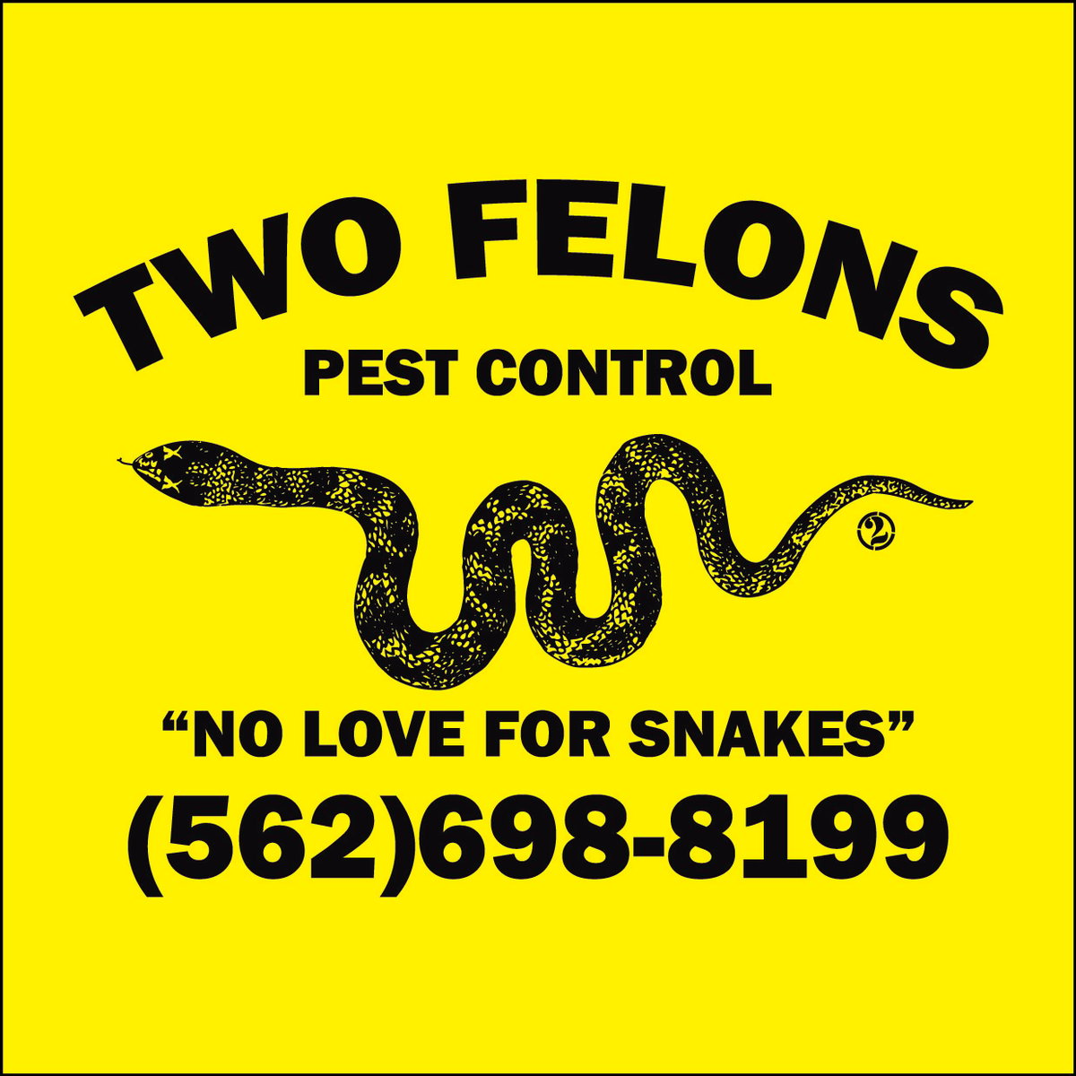 Two Felons Pest Control "SNAKES" Yellow