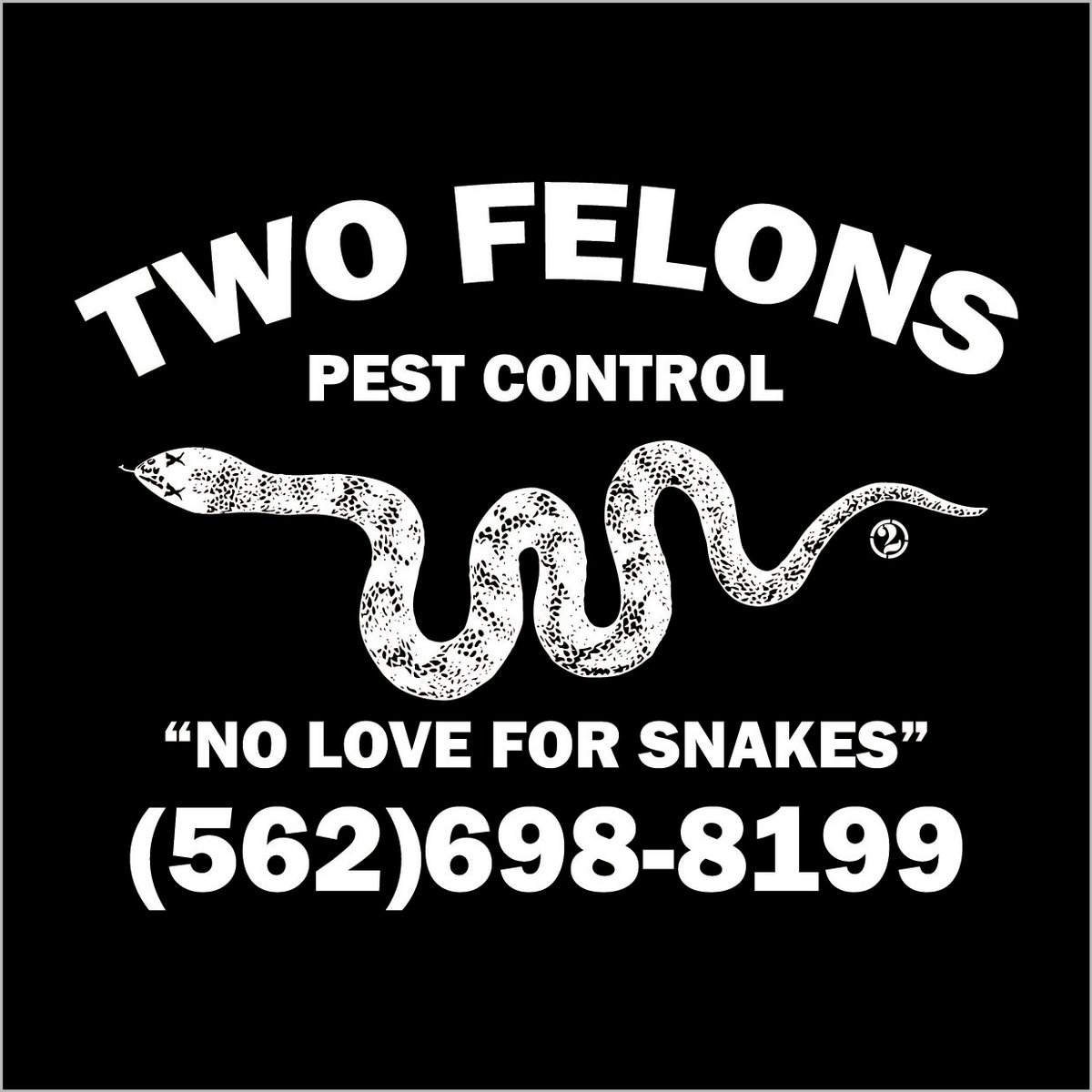 Two Felons Pest Control "SNAKES" Black Two Felons Skate Shop