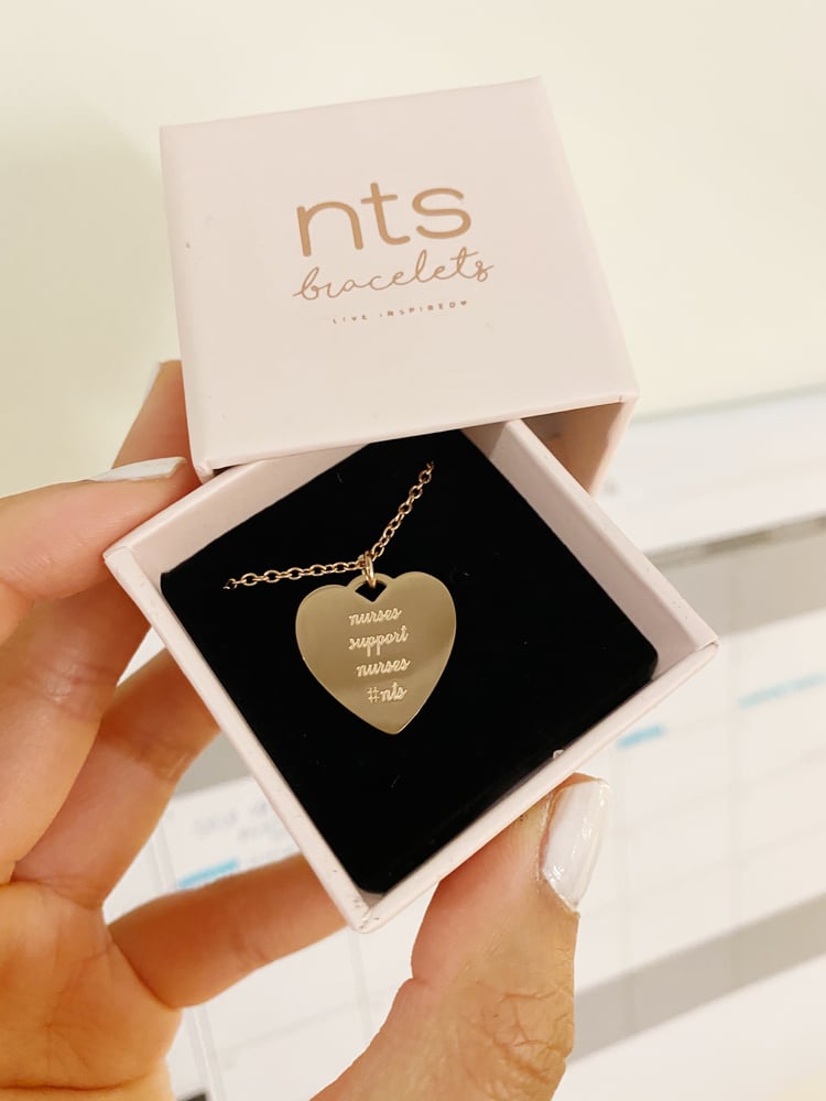 Image of NURSES SUPPORT NURSES NTS NECKLACE (Rose Gold)