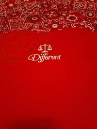 Image 2 of Red & White "DIFFERENT" t-shirt