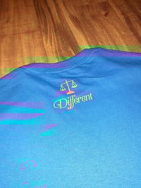 Image 2 of Blue & Orange "DIFFERENT" t-shirt